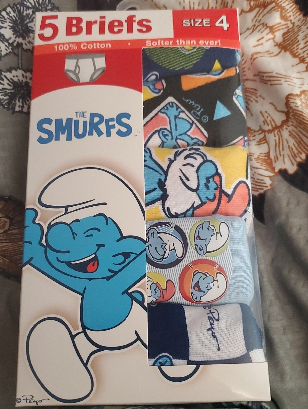 The Smurfs Boys' 5-Pack Cotton Briefs - Blue Multi (Size 4)